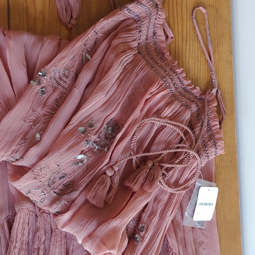 Free People Embellished Slip Dress NWT